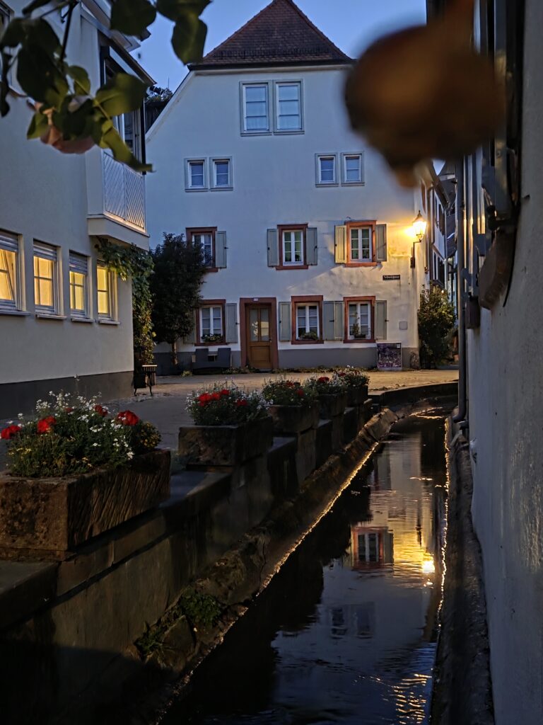 Altstadtperle Ferienwohnung Weinheim bei Nacht