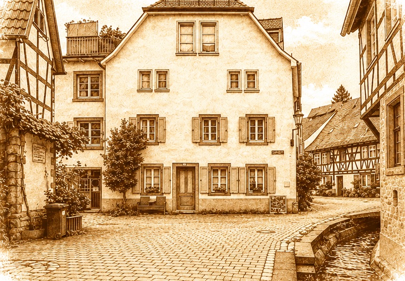 altstadtperle ferienwohnung weinheim sepia